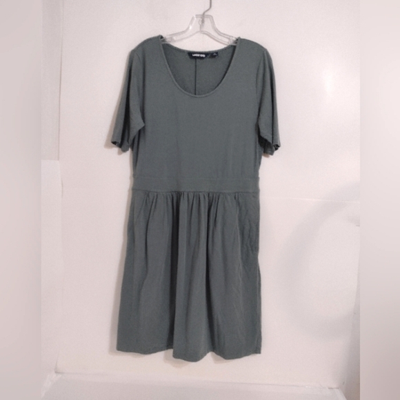 Lands' End green olive Midi dress size (M) - Picture 1 of 13